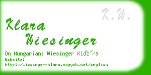 klara wiesinger business card